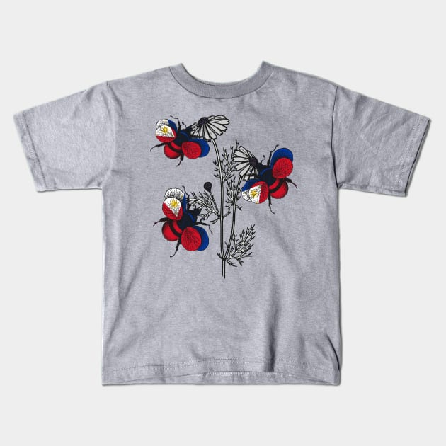 Philippines Bee Swarm Kids T-Shirt by Fusti